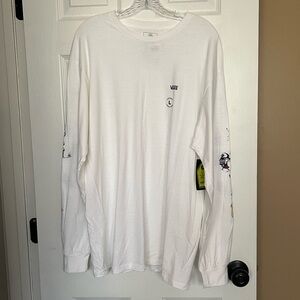 VANS x Disney The Nightmare Before Christmas Long Sleeve T Shirt   White. Size L